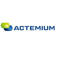 Das Actemium-Logo zeigt zwei farbige Ovale neben dem Firmennamen auf weißem Hintergrund.