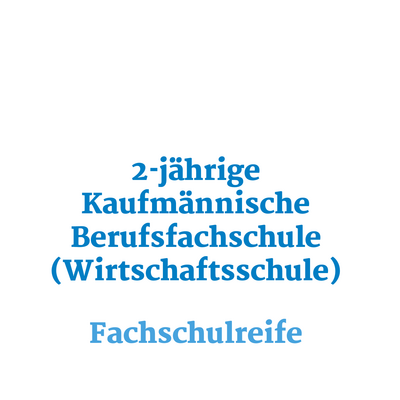 Fachschulreife in der 2-jährigen Kaufmännischen Berufsfachschule (Wirtschaftsschule)