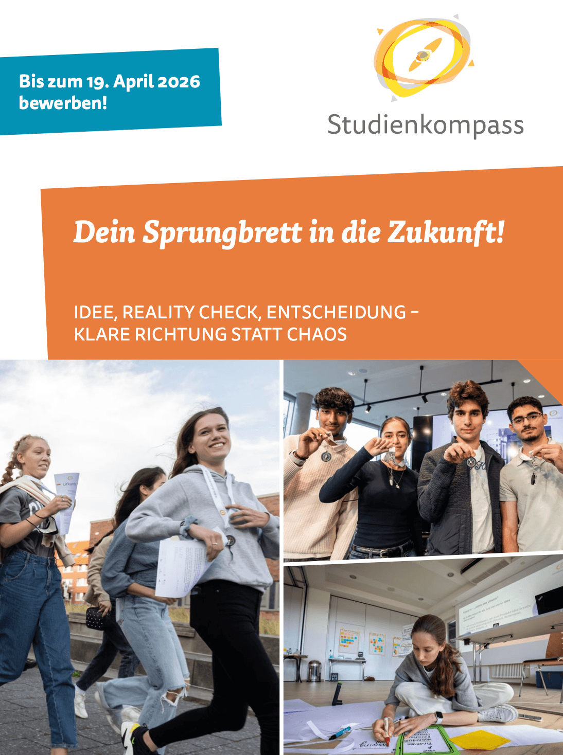 Schülerinnen und Schüler erforschen ihre Zukunft mit Studienkompass und sammeln Ideen für ihre Entscheidungen.